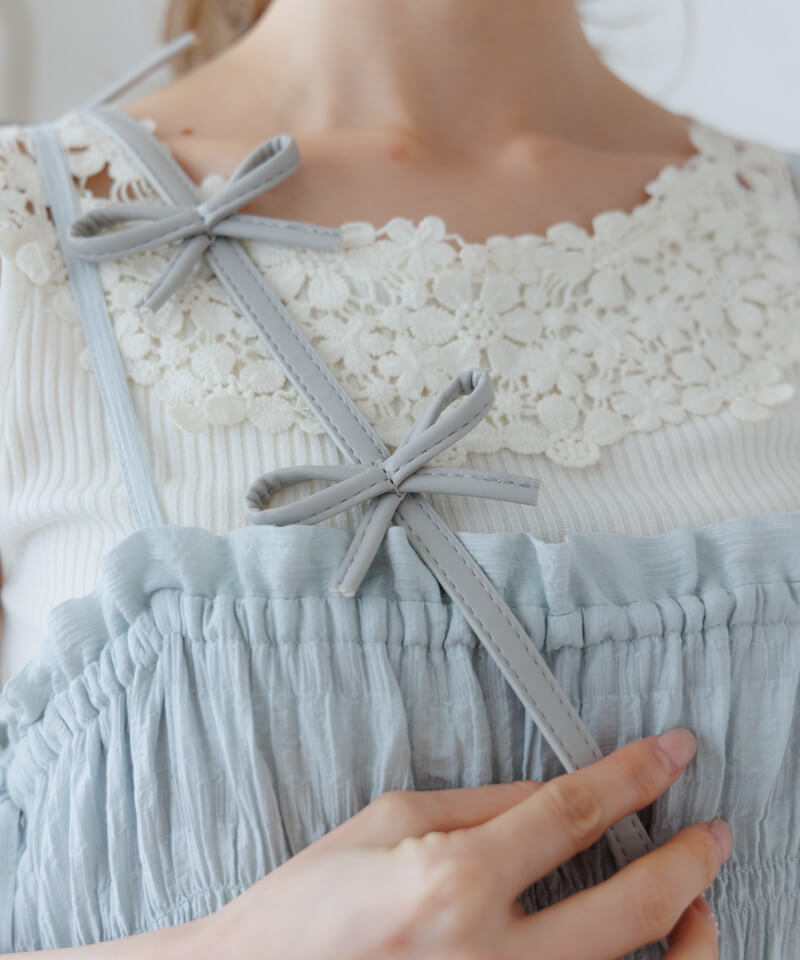 pleather ribbon strap～ﾌﾟﾚｻﾞｰﾘﾎﾞﾝｽﾄﾗｯﾌﾟ | flower／フラワー公式通販