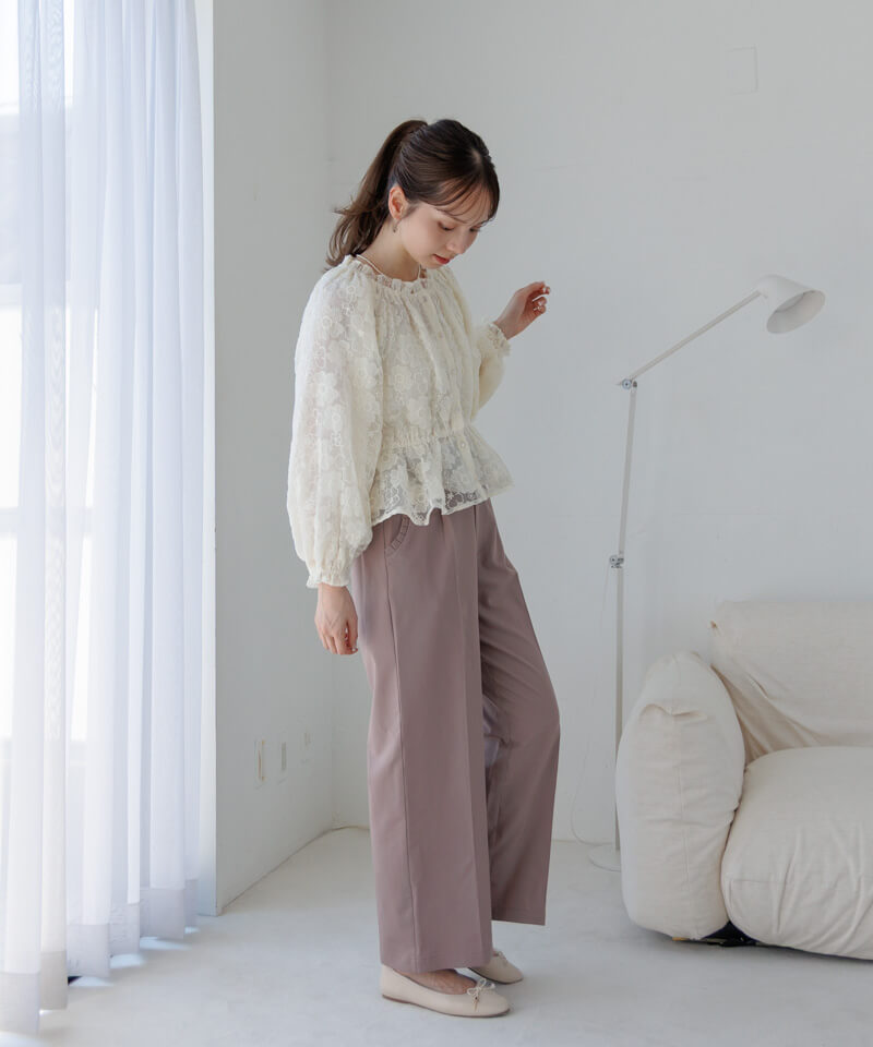 30%OFF】flowering lace blouse～ﾌﾗﾜｰﾘﾝｸﾞﾚｰｽﾌﾞﾗｳｽ | flower／フラワー 