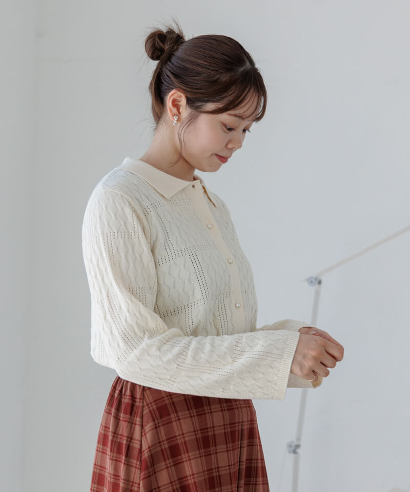 lacy polo top2～ﾚｰｼｰﾎﾟﾛﾄｯﾌﾟ2 | flower／フラワー公式通販