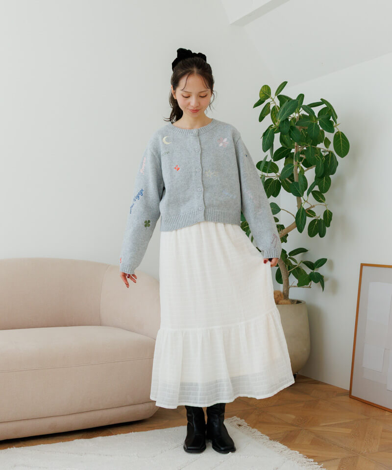 daily sheer skirt～ﾃﾞｲﾘｰｼｱｰｽｶｰﾄ | flower／フラワー公式通販