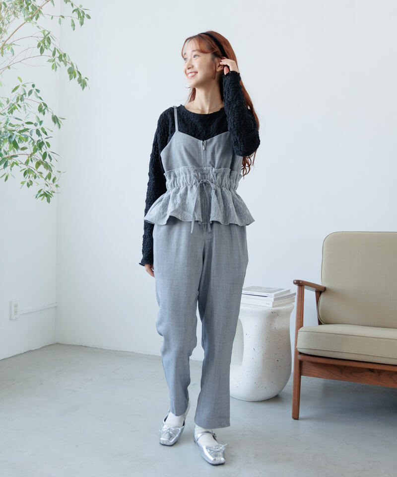 【flower】ロンパース 40%OFF】2way velour rompers～ﾂｰｳｪｲﾍﾞﾛｱﾛﾝﾊﾟｰｽ | flower