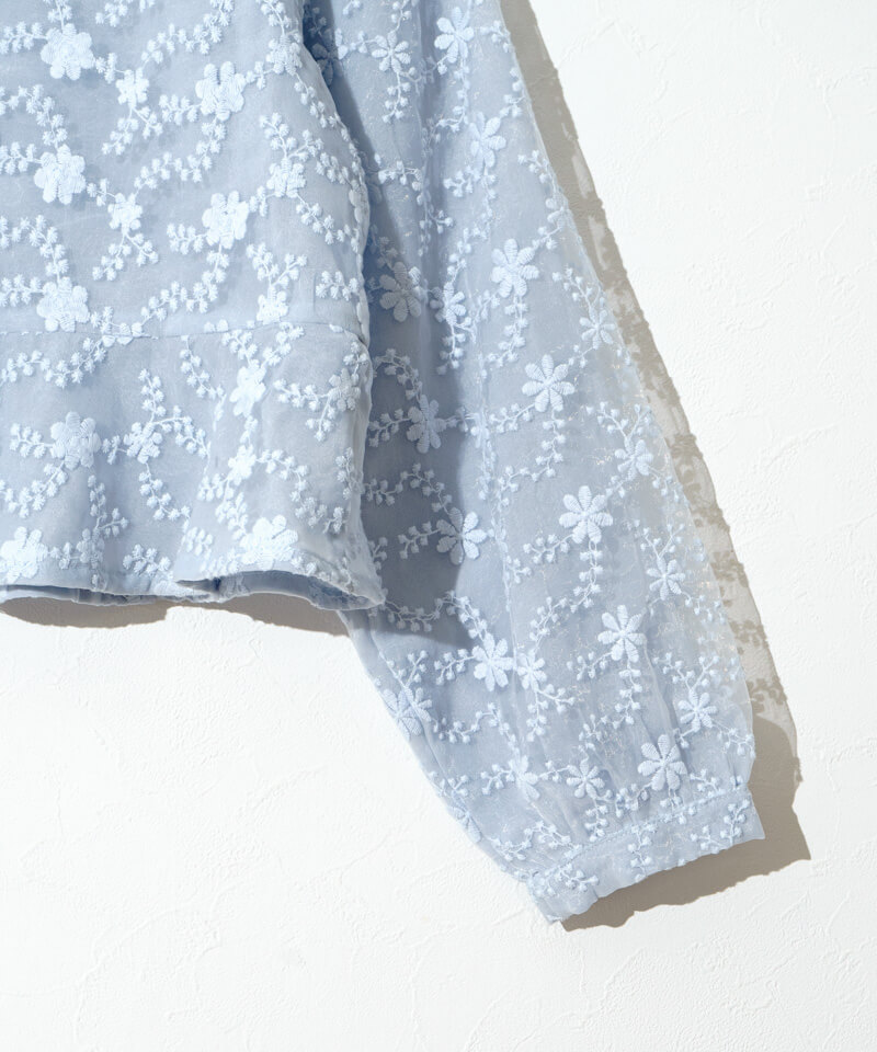 50%OFF】blooming ribbon top～ﾌﾞﾙｰﾐﾝｸﾞﾘﾎﾞﾝﾄｯﾌﾟ | flower／フラワー