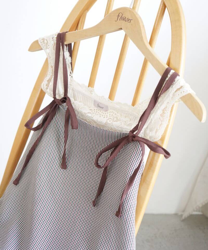 30%OFF】layered check onepiece～ﾚｲﾔｰﾄﾞﾁｪｯｸﾜﾝﾋﾟｰｽ | flower