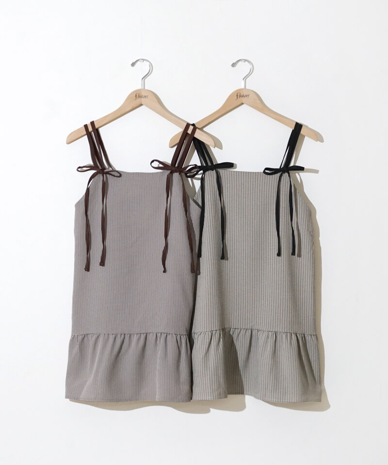 ワンピース theredthread S layered dress bug check THEREDTHREAD / ザレッドスレッド】S layered dress bug check