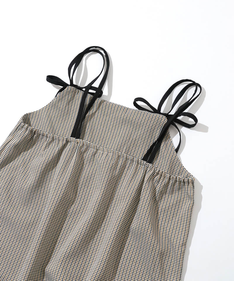 ワンピース S layered dress bug check THEREDTHREAD / ザレッドスレッド】S layered dress bug check