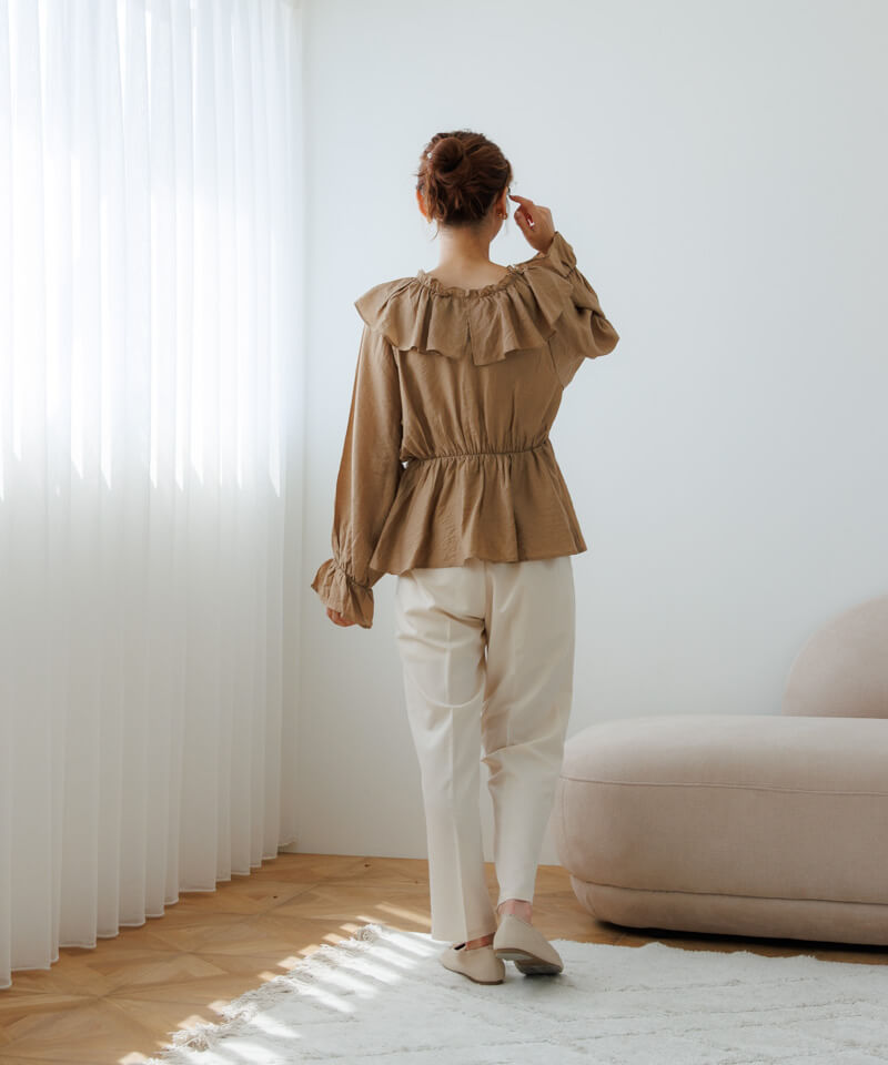 うにページ GU公式 | ラッフルボレロブラウス(長袖)Q+E