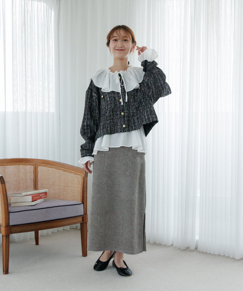 pearl ruffled blouse～ﾊﾟｰﾙﾗｯﾌﾙﾄﾞﾌﾞﾗｳｽ | flower／フラワー公式通販