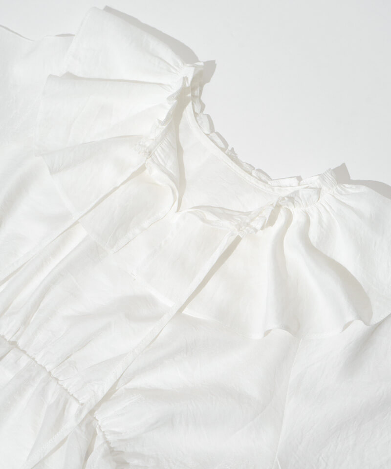 pearl ruffled blouse～ﾊﾟｰﾙﾗｯﾌﾙﾄﾞﾌﾞﾗｳｽ | flower／フラワー公式通販
