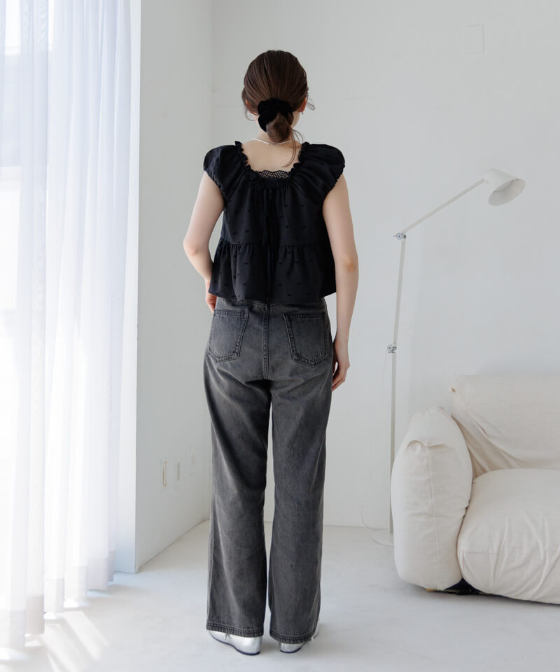 nao ribbon様 Cotton Batten Lace Ribbon Top | Pasand by ne Quittez pas