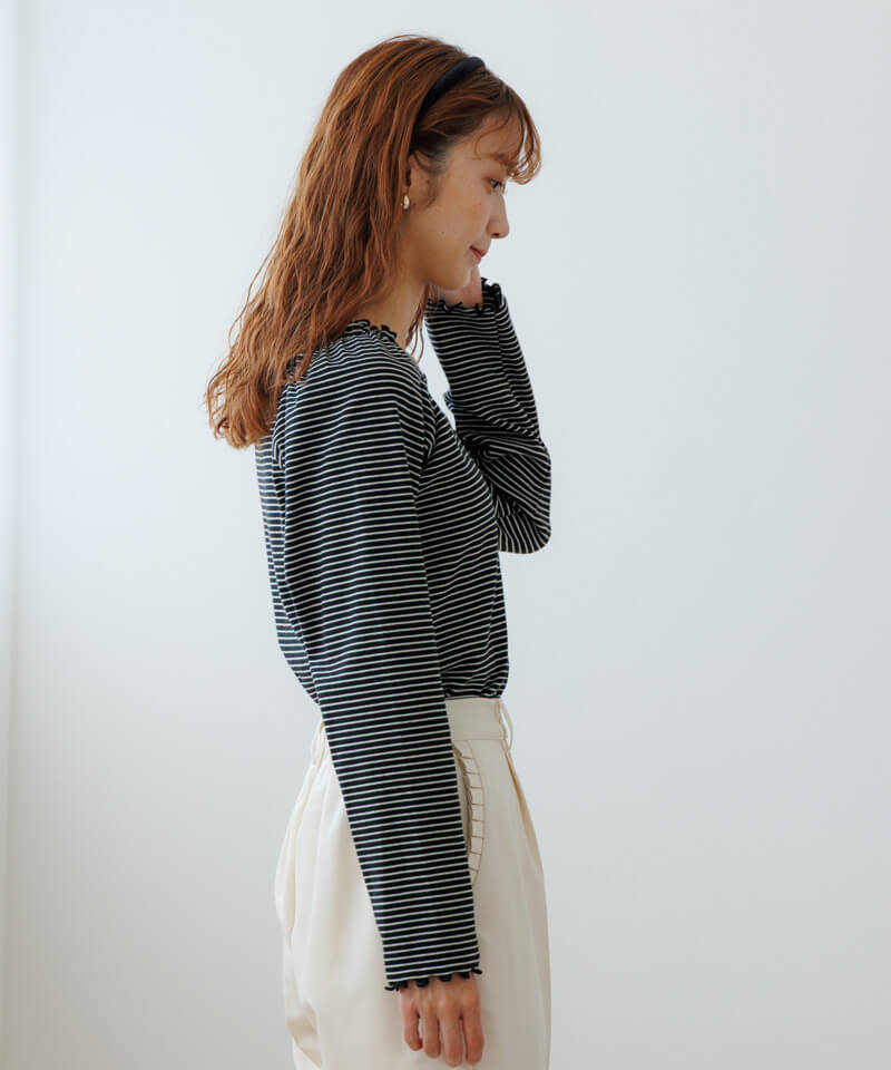 frill border top～ﾌﾘﾙﾎﾞｰﾀﾞｰﾄｯﾌﾟ | flower／フラワー公式通販