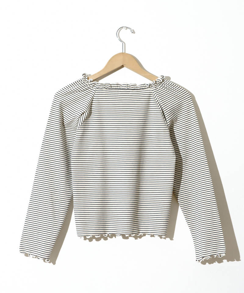 Safarispot ボーダー フード bohemianseoul マルチボーダー柄ニットセーター ボーダー服 セーター|ボーダー