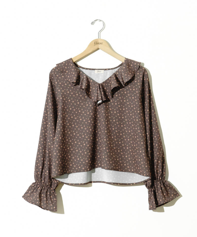 deresデレス ブラウス blooming embroidery blouse Ruffle Collar Blouse-Ivory, Botanical Paisley | Boden USA