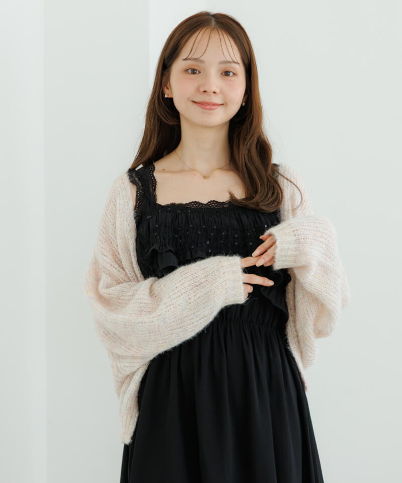 うめぼし flower　フォギーニットカーディガン flower カーディガン フォギーニットカーディガン レディース