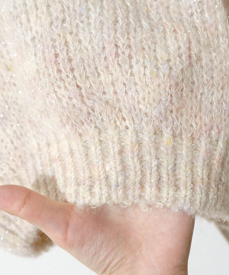 10%OFF】foggy knit cardigan～ﾌｫｷﾞｰﾆｯﾄｶｰﾃﾞｨｶﾞﾝ | flower／フラワー