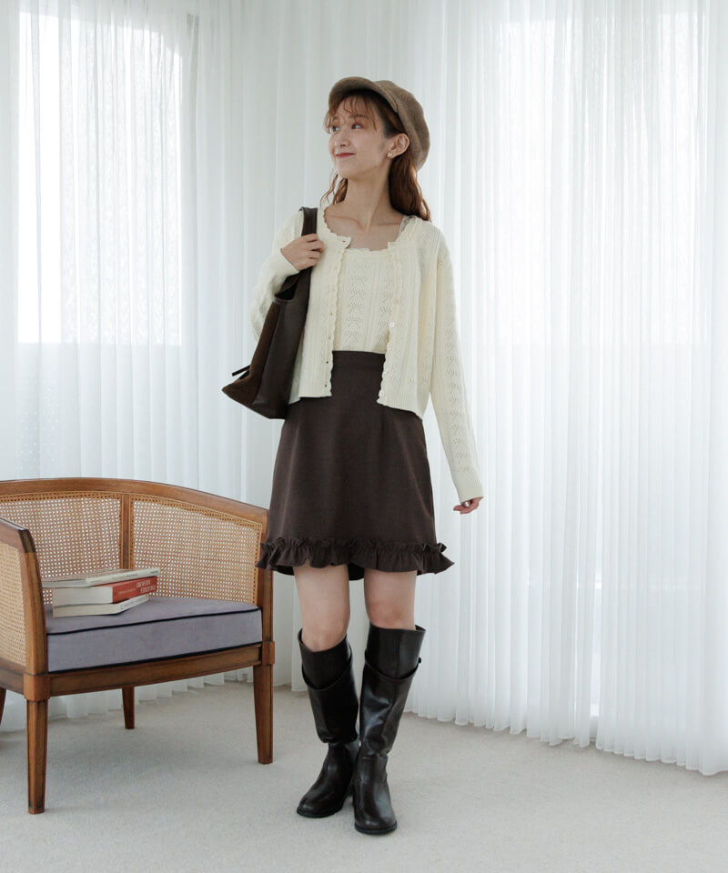 ribbon ensemble knit～ﾘﾎﾞﾝｱﾝｻﾝﾌﾞﾙﾆｯﾄ | flower／フラワー公式通販