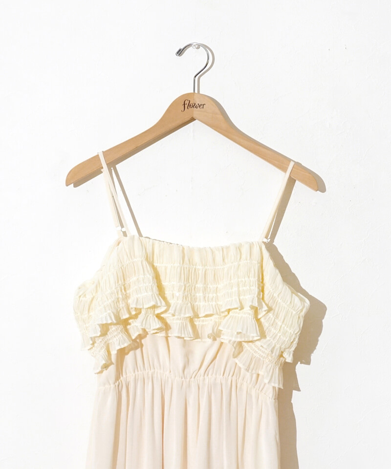 ワンピース HIAND Flower frill cami OP Flower frill cami OP - HIAND
