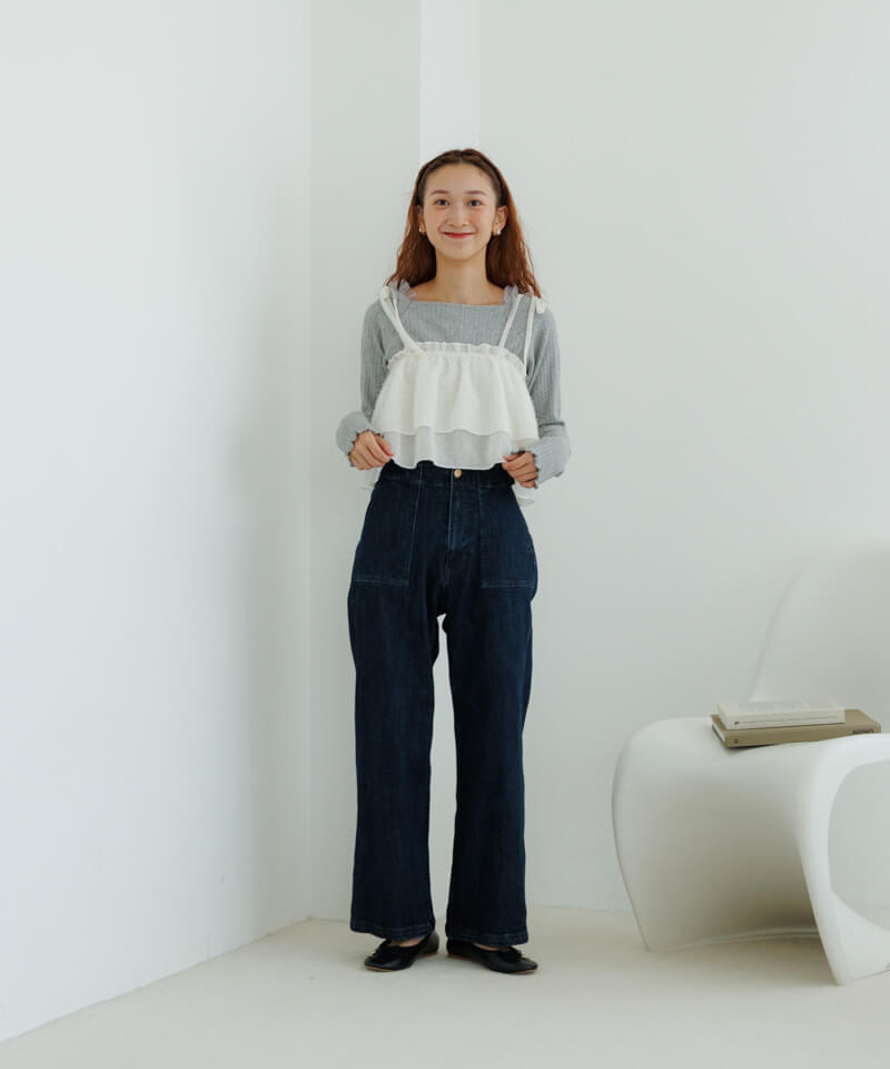 shaggy frill bustier～ｼｬｷﾞｰﾌﾘﾙﾋﾞｽﾁｪ | flower／フラワー公式通販