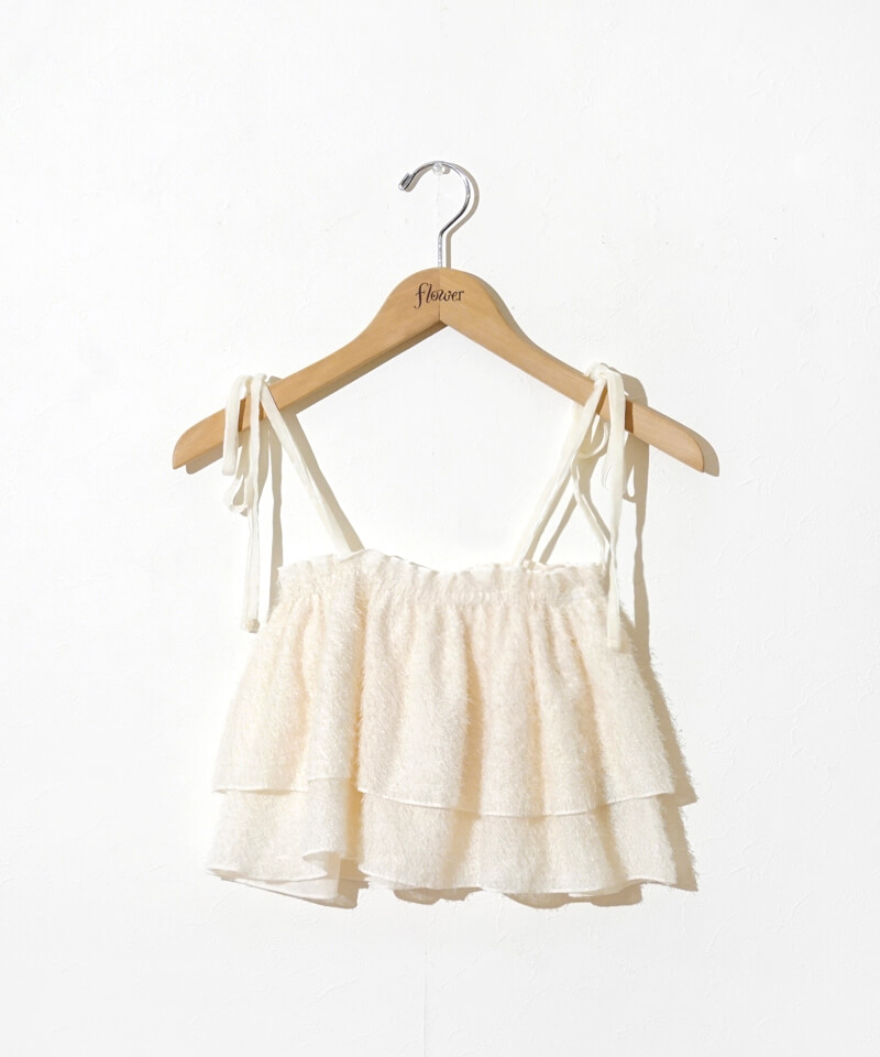 shaggy frill bustier～ｼｬｷﾞｰﾌﾘﾙﾋﾞｽﾁｪ | flower／フラワー公式通販