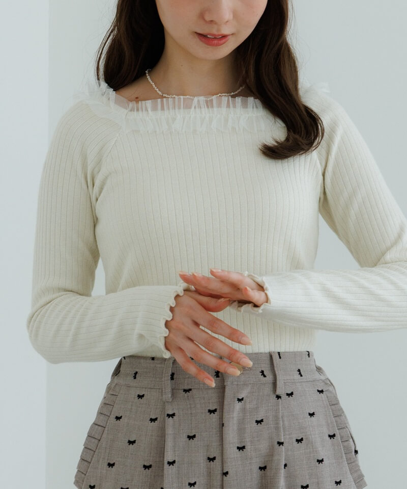 sweet tulle top～ｽｳｨｰﾄﾁｭｰﾙﾄｯﾌﾟ | flower／フラワー公式通販