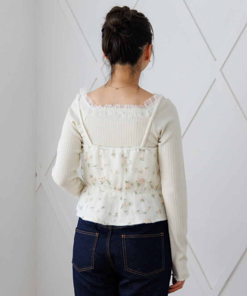 sweet tulle top～ｽｳｨｰﾄﾁｭｰﾙﾄｯﾌﾟ | flower／フラワー公式通販