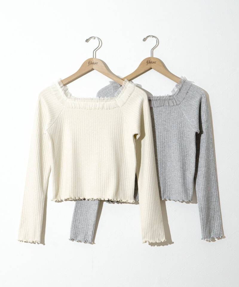 sweet tulle top～ｽｳｨｰﾄﾁｭｰﾙﾄｯﾌﾟ | flower／フラワー公式通販