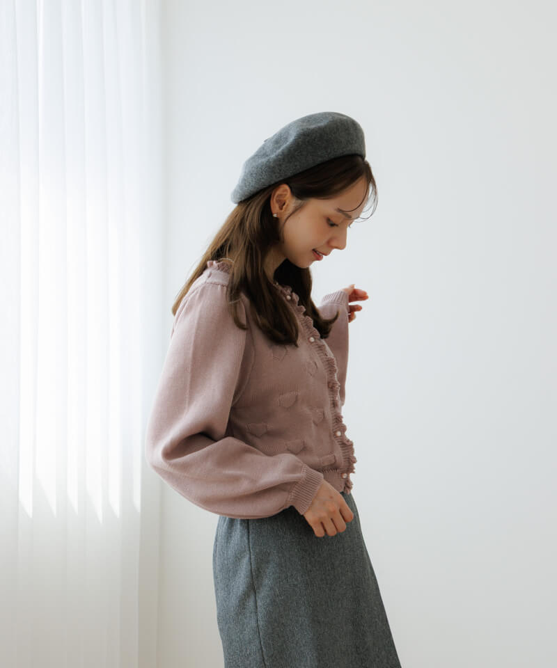 FKmrya♡ページ happy heart cardigan～ﾊｯﾋﾟｰﾊｰﾄｶｰﾃﾞｨｶﾞﾝ | flower／フラワー