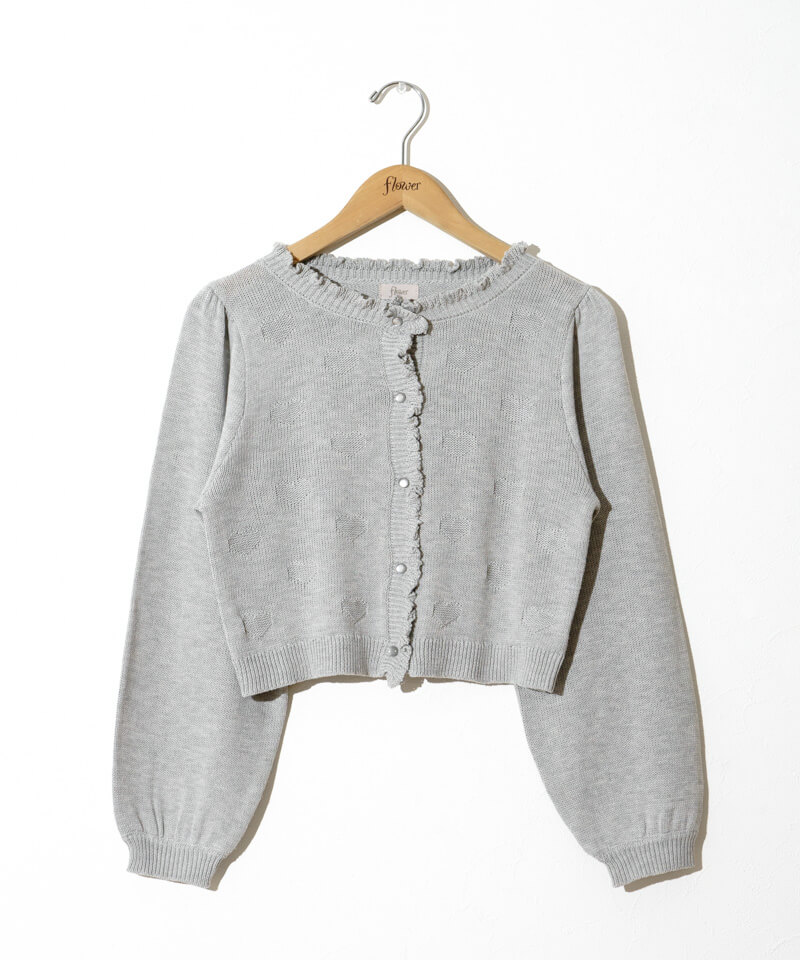 FKmrya♡ページ happy heart cardigan～ﾊｯﾋﾟｰﾊｰﾄｶｰﾃﾞｨｶﾞﾝ | flower／フラワー