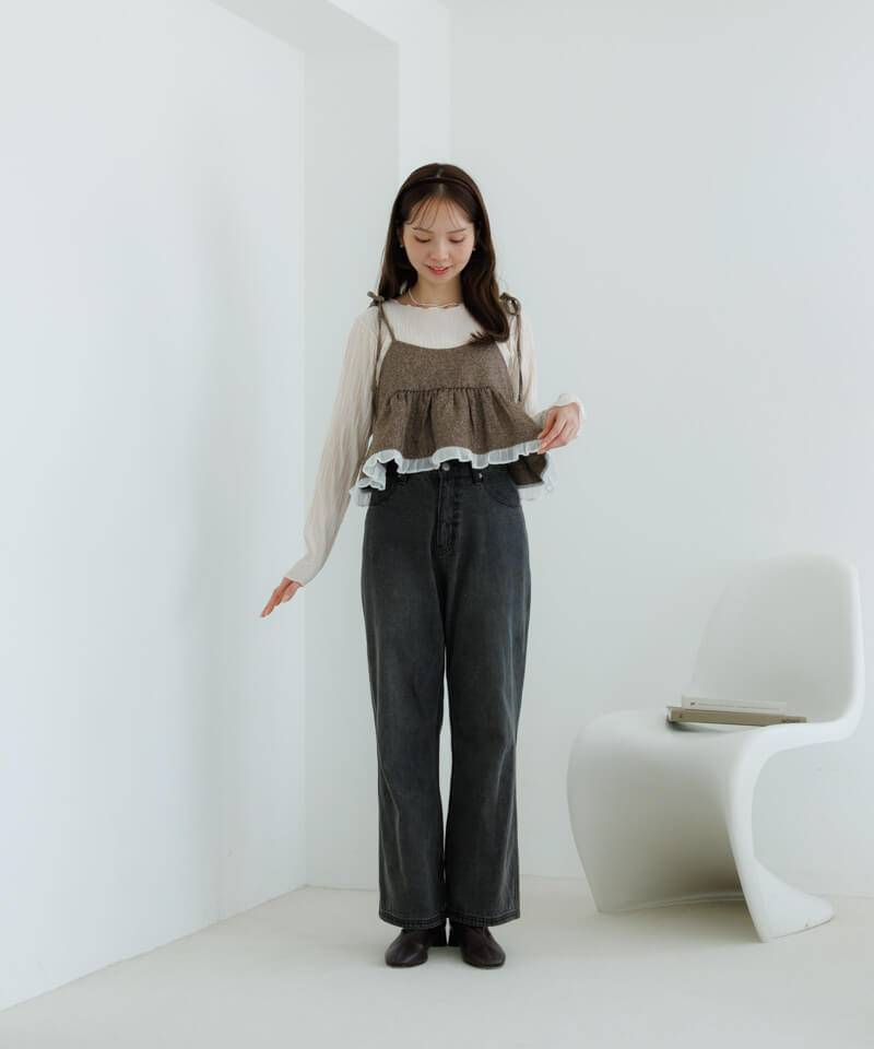 【タグ付き】ラメビスチェ エディション calm check bustier～ｶｰﾑﾁｪｯｸﾋﾞｽﾁｪ | flower／フラワー公式通販