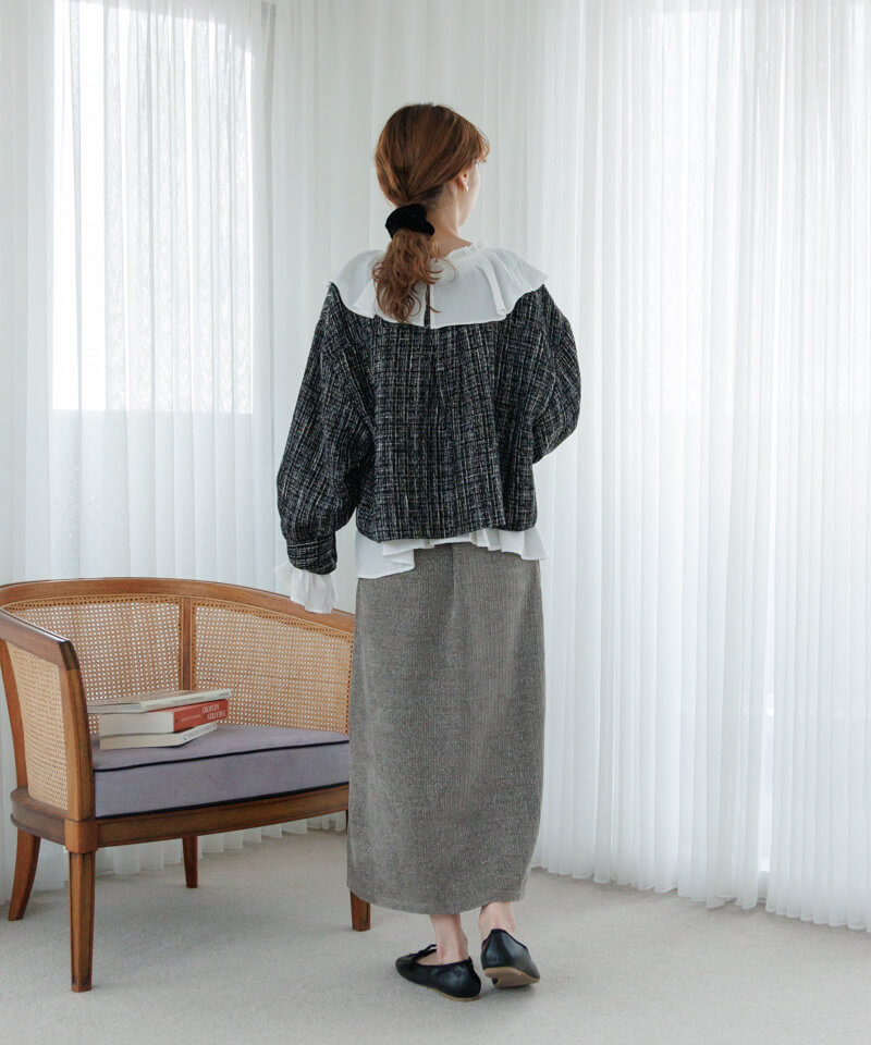 50%OFF】shiny tweed jacket～ｼｬｲﾆｰﾂｲｰﾄﾞｼﾞｬｹｯﾄ | flower／フラワー