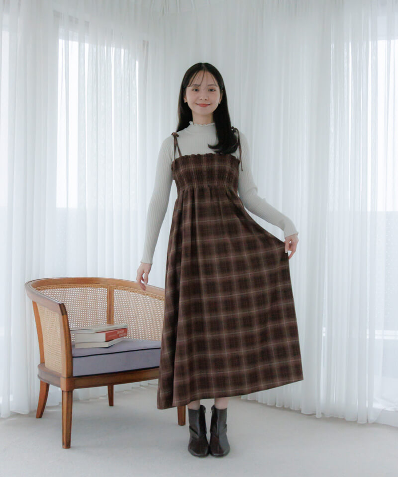10%OFF】chic check onepiece～ｼｯｸﾁｪｯｸﾜﾝﾋﾟｰｽ | flower／フラワー公式通販