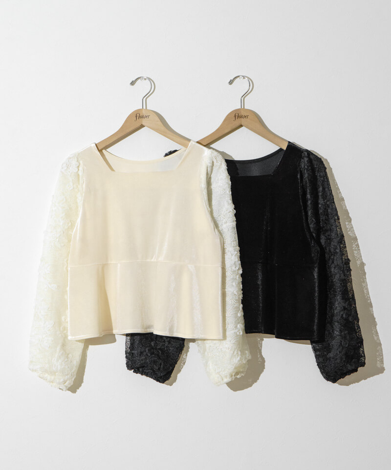 50%OFF】blossom velour top～ﾌﾞﾛｯｻﾑﾍﾞﾛｱﾄｯﾌﾟ | flower／フラワー公式通販