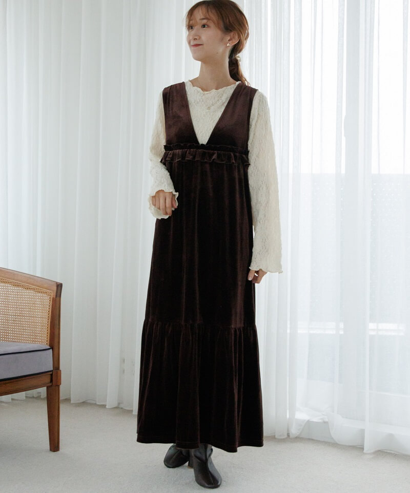 ❤️週末値下げ★アルベロベロ❣️ブタちゃんワンピース 20%OFF】charming velour onepiece～ﾁｬｰﾐﾝｸﾞﾍﾞﾛｱﾜﾝﾋﾟｰｽ | flower