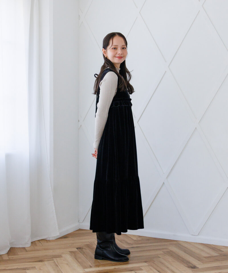 20%OFF】charming velour onepiece～ﾁｬｰﾐﾝｸﾞﾍﾞﾛｱﾜﾝﾋﾟｰｽ | flower