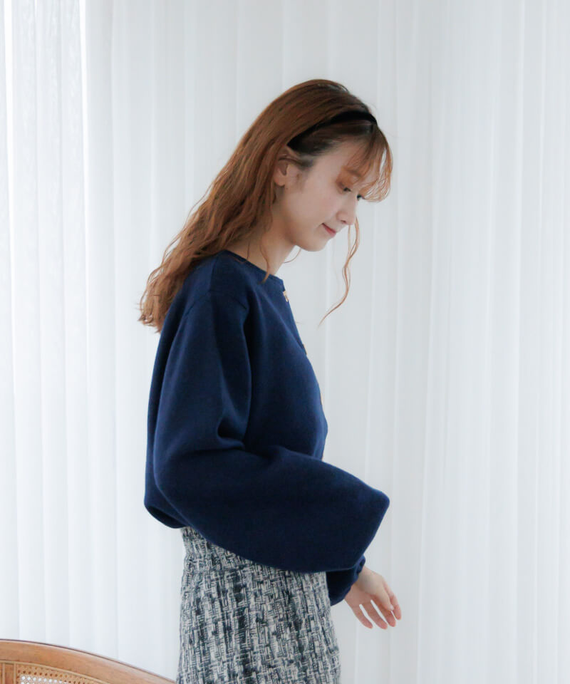 flower リボンカーディガン 10%OFF】ribbon button cardigan～ﾘﾎﾞﾝﾎﾞﾀﾝｶｰﾃﾞｨｶﾞﾝ | flower
