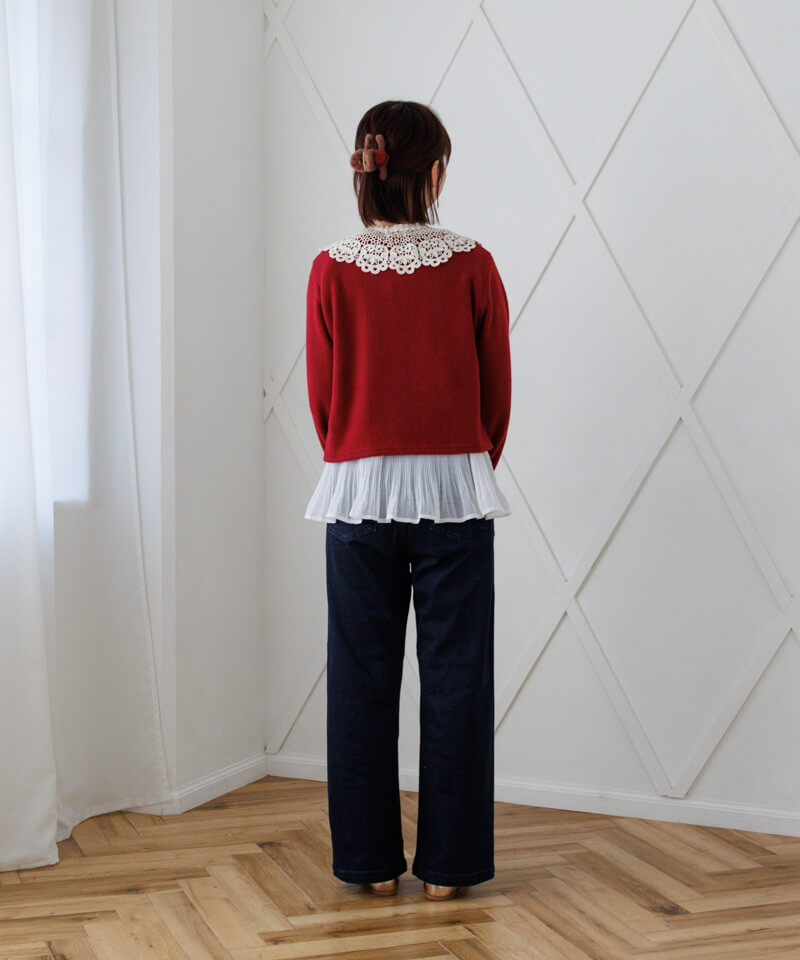 flower リボンカーディガン 10%OFF】ribbon button cardigan～ﾘﾎﾞﾝﾎﾞﾀﾝｶｰﾃﾞｨｶﾞﾝ | flower