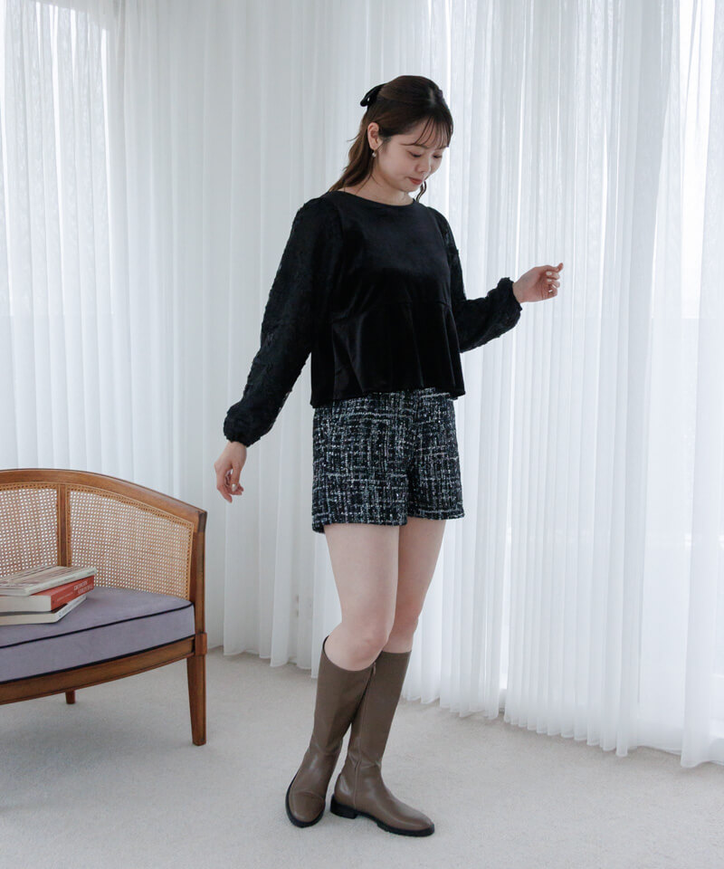 40%OFF】tweed short pants～ﾂｲｰﾄﾞｼｮｰﾄﾊﾟﾝﾂ | flower／フラワー公式通販