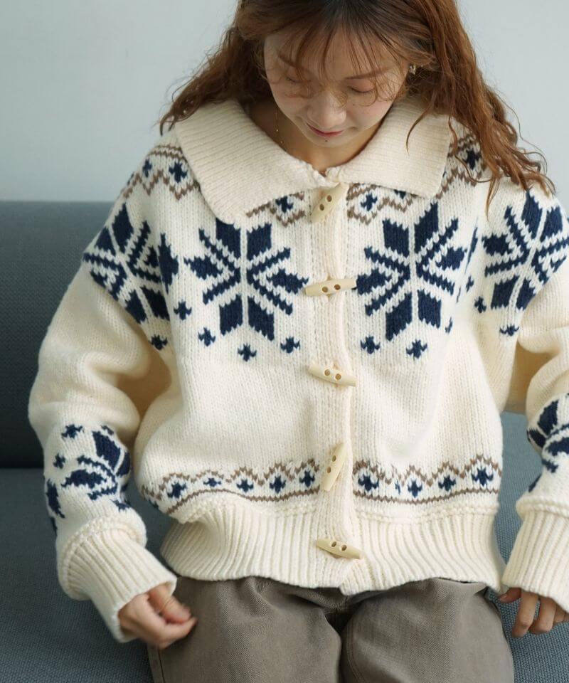 20%OFF】snowflake cardigan～ｽﾉｰﾌﾚｰｸｶｰﾃﾞｨｶﾞﾝ | flower／フラワー公式通販