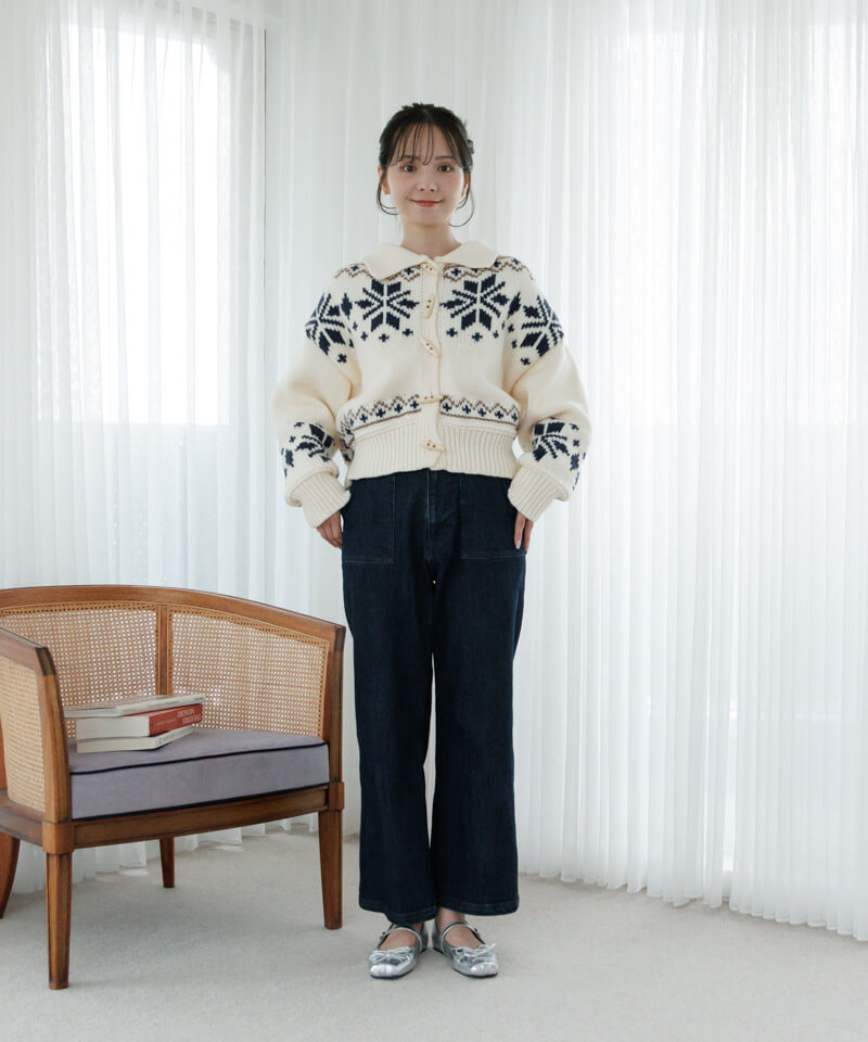 最終価格❣️新品 フラワーカーディガン GIUNON カーディガン flower knit cardigan / フラワーニット