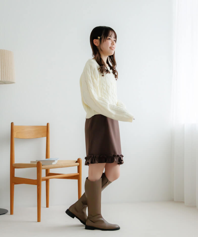 【AMOMMA】FLOWER MINI SKIRT(IVORY) BOTTOMS – AMOMMA