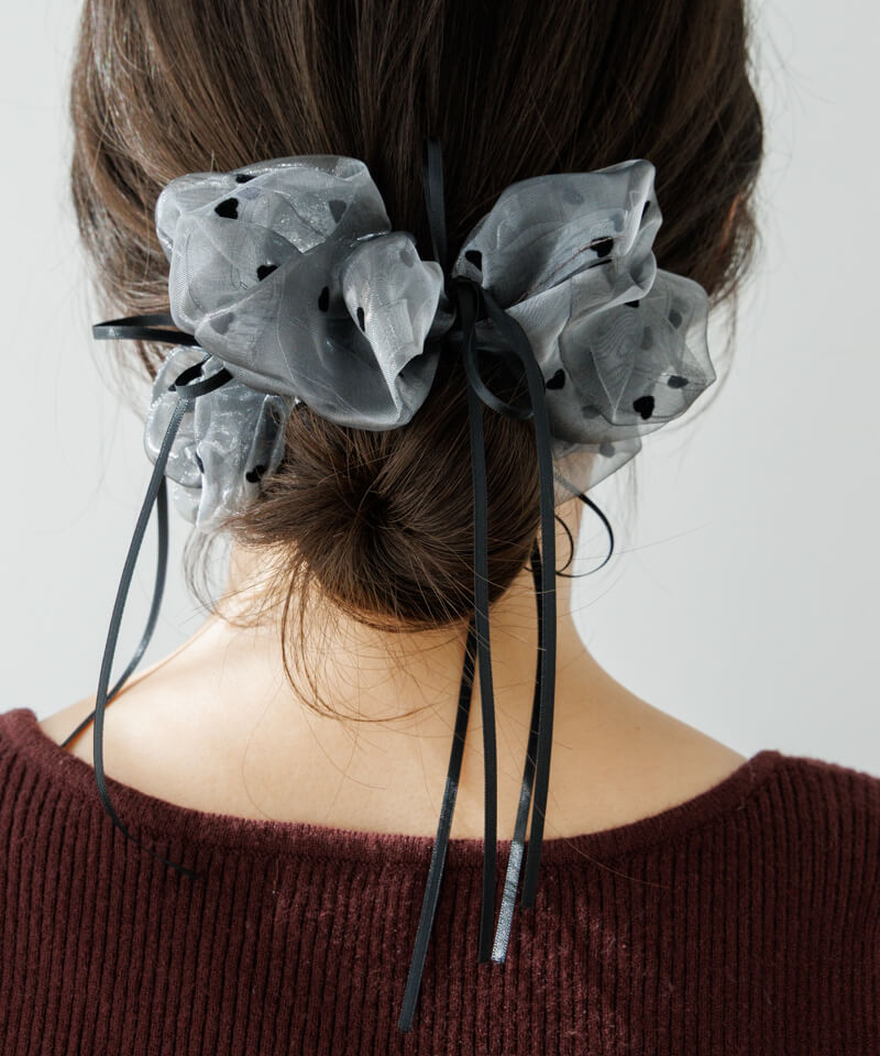 ヘアアクセサリー RibbonHairClip HeartVelourChouchou melting heart chouchou～ﾒﾙﾃｨﾝｸﾞﾊｰﾄｼｭｼｭ | flower／フラワー公式通販