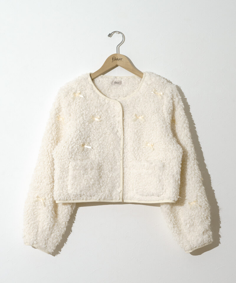 ribbon boa jacket～ﾘﾎﾞﾝﾎﾞｱｼﾞｬｹｯﾄ | flower／フラワー公式通販