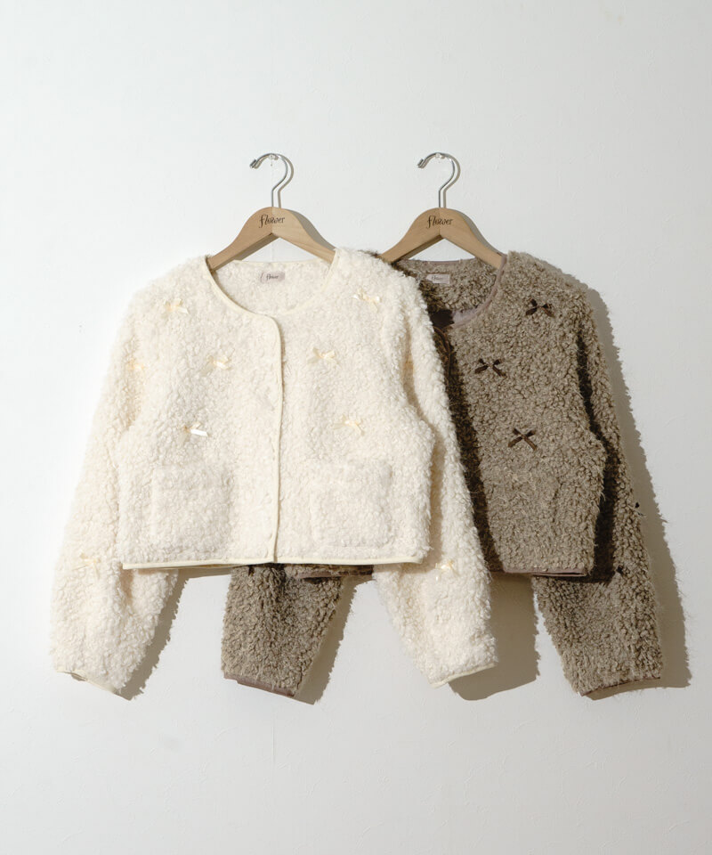 40%OFF】ribbon boa jacket～ﾘﾎﾞﾝﾎﾞｱｼﾞｬｹｯﾄ | flower／フラワー公式通販