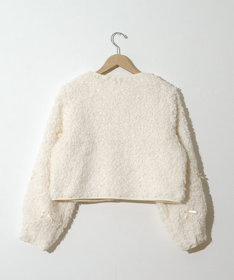 ribbon boa jacket～ﾘﾎﾞﾝﾎﾞｱｼﾞｬｹｯﾄ | flower／フラワー公式通販