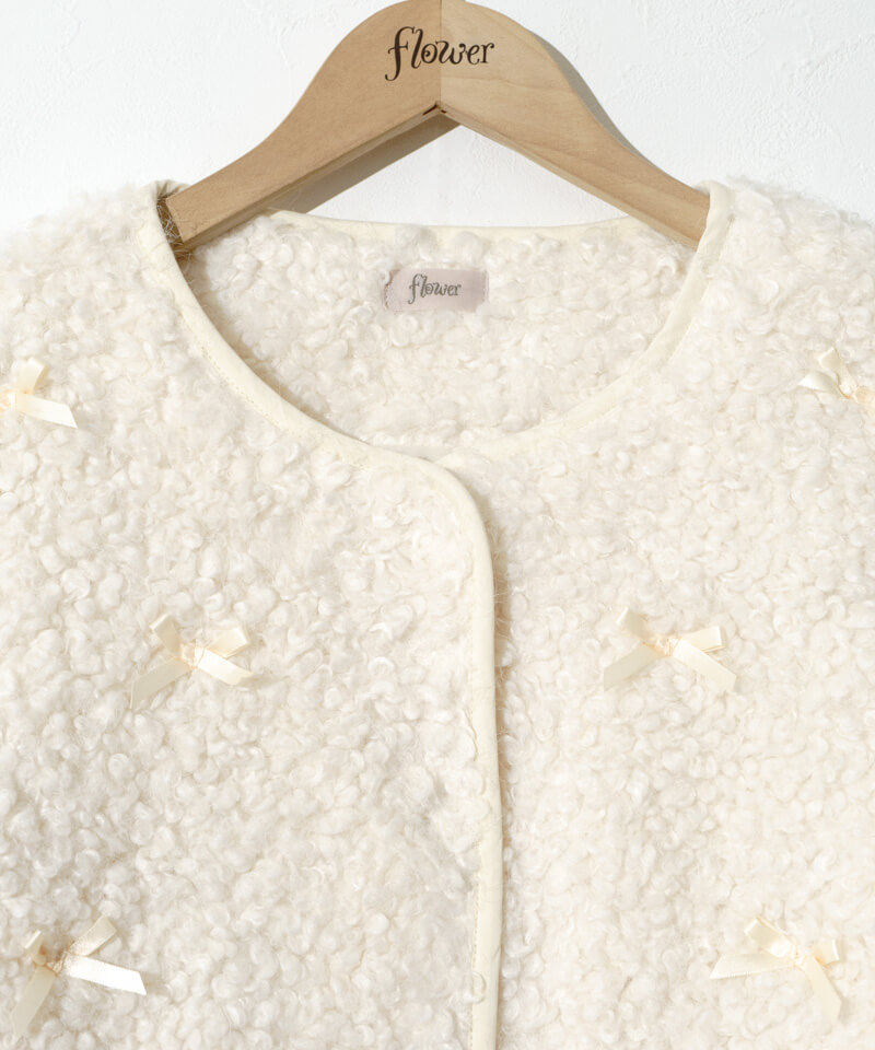 ribbon boa jacket～ﾘﾎﾞﾝﾎﾞｱｼﾞｬｹｯﾄ | flower／フラワー公式通販