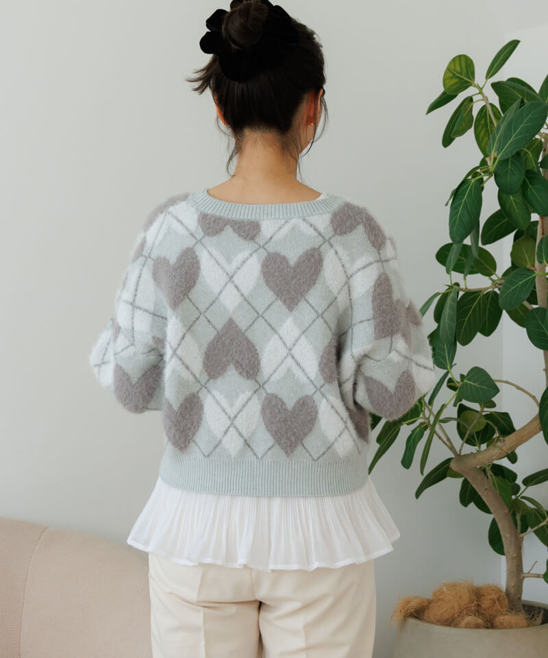 heart argyle knit～ﾊｰﾄｱｰｶﾞｲﾙﾆｯﾄ | flower／フラワー公式通販
