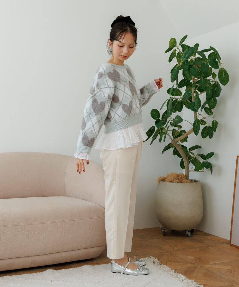 heart argyle knit～ﾊｰﾄｱｰｶﾞｲﾙﾆｯﾄ | flower／フラワー公式通販