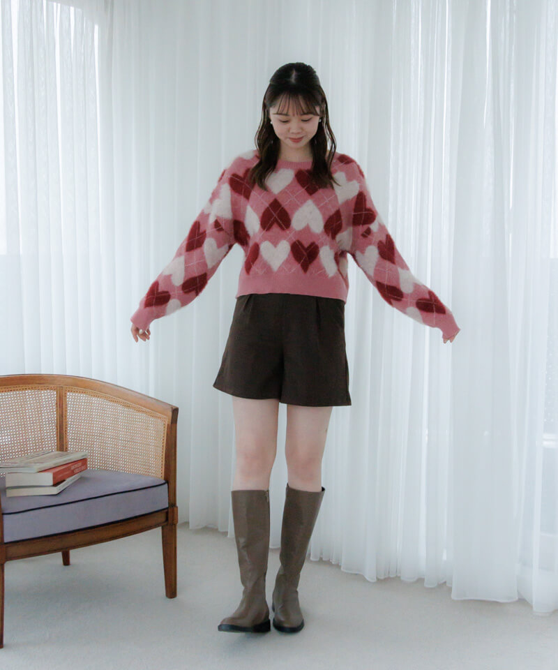 20%OFF】heart argyle knit～ﾊｰﾄｱｰｶﾞｲﾙﾆｯﾄ | flower／フラワー公式通販