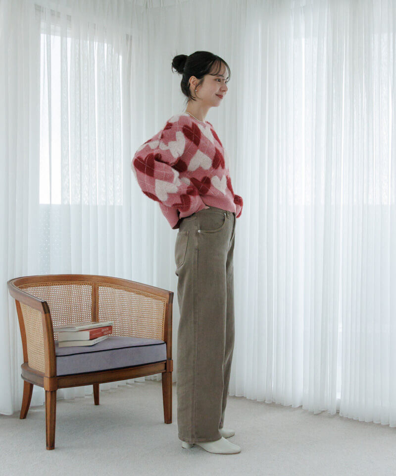 20%OFF】heart argyle knit～ﾊｰﾄｱｰｶﾞｲﾙﾆｯﾄ | flower／フラワー公式通販
