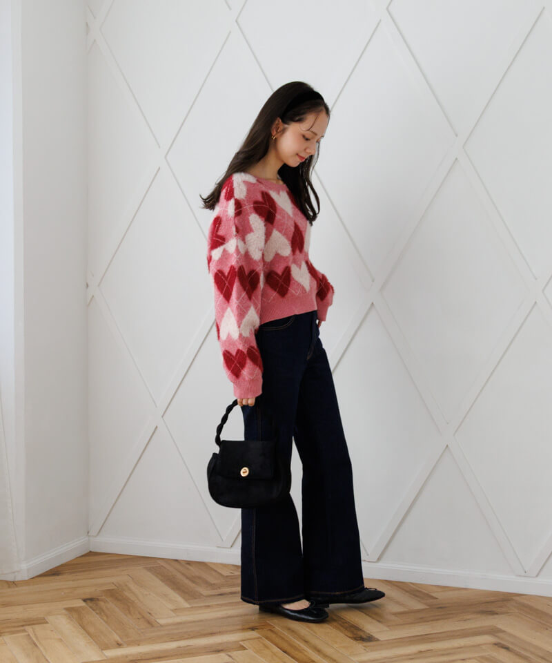 heart argyle knit～ﾊｰﾄｱｰｶﾞｲﾙﾆｯﾄ | flower／フラワー公式通販
