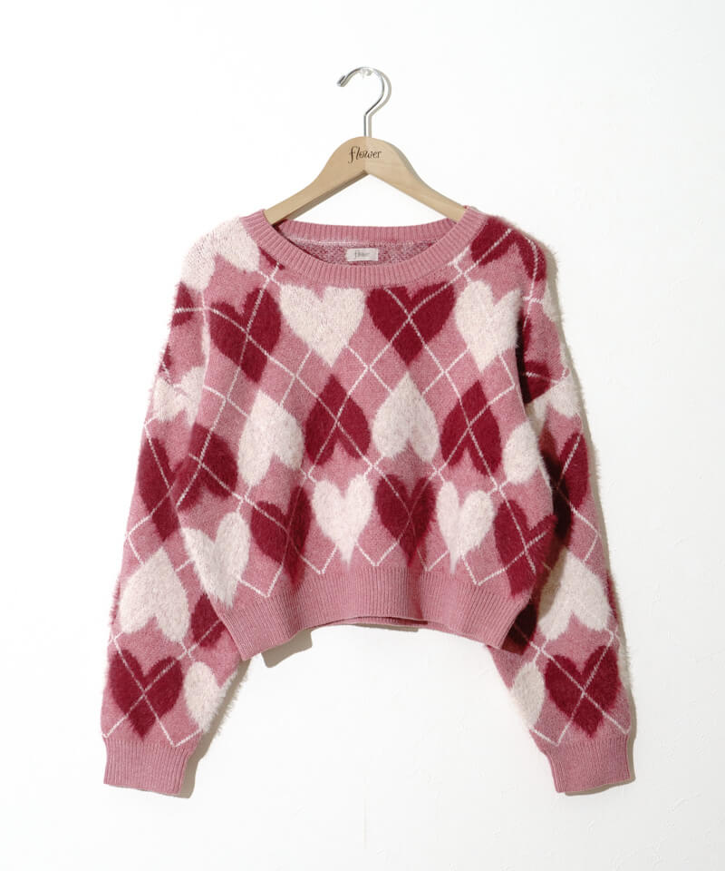 heart argyle knit～ﾊｰﾄｱｰｶﾞｲﾙﾆｯﾄ | flower／フラワー公式通販